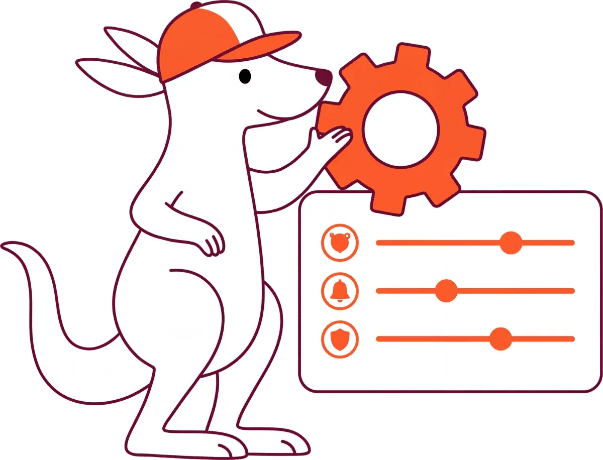 Mascote Kanglu personalizando a experiência de rastreio